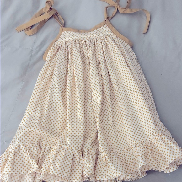 Little Chickadee Polka Dot Sleeveless Dress with Bow Straps - Picture 3 of 3
